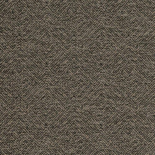 Kali Fabric - Liquorice by black-grey geometric woven fabric from Romo