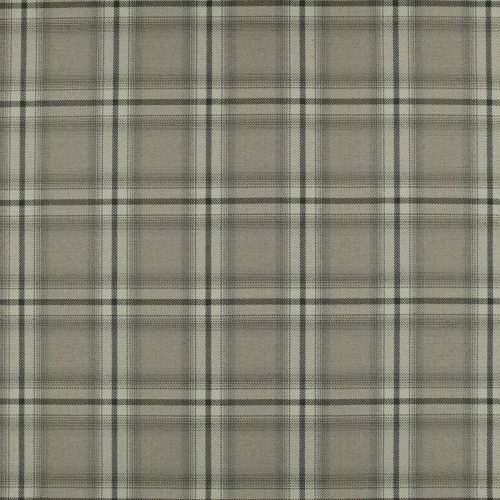 Elbury Fabric - Husk by green checked jacquard fabric from Romo