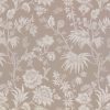 black-grey botanical jacquard fabric from Romo