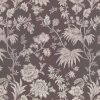 black-grey botanical jacquard fabric from Romo