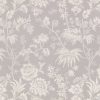 black-grey botanical jacquard fabric from Romo