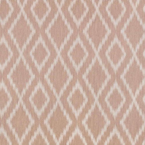 Odie Fabric - Lotus by pink geometric jacquard fabric from Romo
