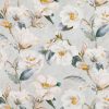 orange botanical linen fabric from Romo
