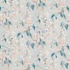 orange botanical linen fabric from Romo