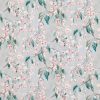 red botanical linen fabric from Romo