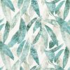 green botanical linen fabric from Romo