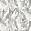 black-grey botanical linen fabric from Romo
