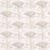 brown botanical linen fabric from Romo