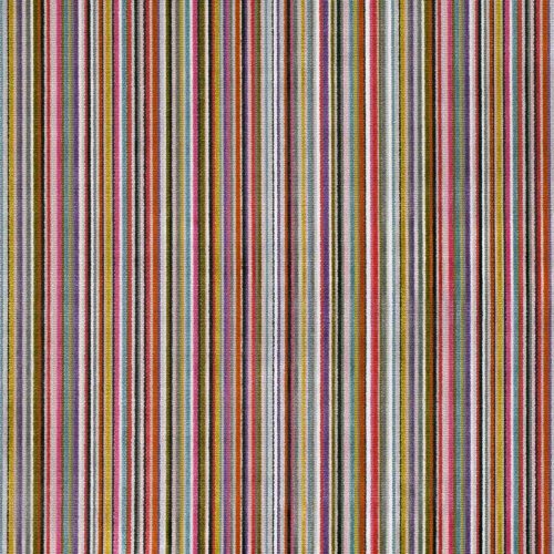 Carioca Fabric - Peony by multicolour striped velvet-chenille fabric from Romo