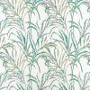 green botanical embroideried fabric from Romo