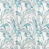 blue botanical embroideried fabric from Romo