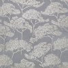 black-grey botanical jacquard fabric from Romo