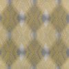 yellow geometric embroideried fabric from Romo