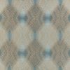white geometric embroideried fabric from Romo