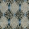 black-grey geometric embroideried fabric from Romo