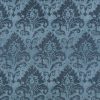 blue traditional jacquard fabric from Romo