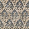 black-grey traditional jacquard fabric from Romo