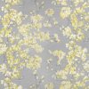 black-grey botanical jacquard fabric from Romo