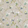 white botanical embroideried fabric from Romo