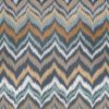 brown geometric embroideried fabric from Romo
