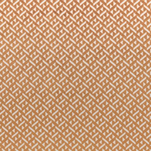 Toki Fabric - Copper by orange geometric jacquard fabric from Romo
