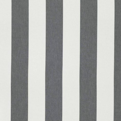 Eston Fabric - Charcoal by black-grey striped cotton fabric from Romo