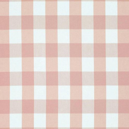 Kemble Fabric - Quartz by pink checked cotton fabric from Romo