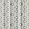 black-grey geometric linen fabric from Romo