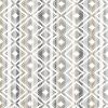 brown geometric linen fabric from Romo