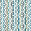 blue geometric linen fabric from Romo