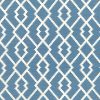 blue geometric linen fabric from Romo
