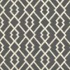 black-grey geometric linen fabric from Romo
