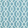 blue geometric linen fabric from Romo