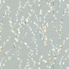 black-grey botanical linen fabric from Romo
