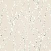 brown botanical linen fabric from Romo