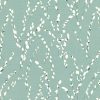 blue botanical linen fabric from Romo