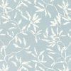 blue botanical linen fabric from Romo