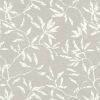 black-grey botanical linen fabric from Romo