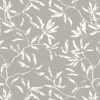 black-grey botanical linen fabric from Romo