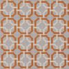 orange geometric woven fabric from Romo