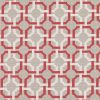 red geometric woven fabric from Romo