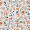 pink botanical printed fabric from Romo