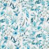 blue botanical printed fabric from Romo