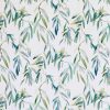 blue botanical velvet-chenille fabric from Romo