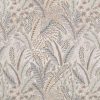 blue botanical embroideried fabric from Romo
