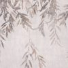 black-grey botanical voile-sheer fabric from Romo