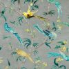 blue animal velvet-chenille fabric from Romo