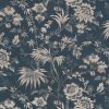 blue botanical printed fabric from Romo