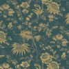 blue botanical printed fabric from Romo