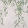 green botanical voile-sheer fabric from Romo